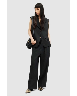 AllSaints spodnie SAMMEY TROUSER damskie kolor czarny szerokie medium waist WT524Z