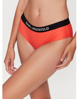 KARL LAGERFELD Dół od bikini Logo 230W2214 Pomarańczowy