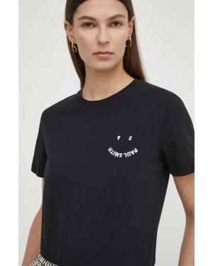 PS Paul Smith t-shirt bawełniany damski kolor czarny