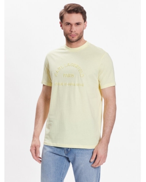 KARL LAGERFELD T-Shirt Crew Neck 755053 532224 Żółty Regular Fit