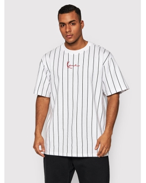 Karl Kani T-Shirt Signature Pinstripe 6030152 Biały Regular Fit