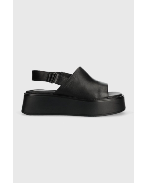 Vagabond Shoemakers sandały skórzane COURTNEY damskie kolor czarny na platformie 5534.001.92