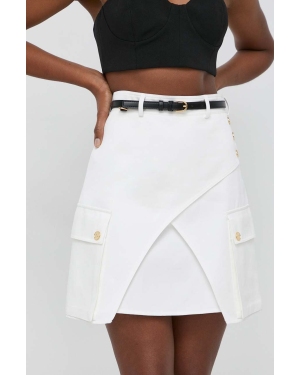 Elisabetta Franchi spódnica bawełniana kolor biały mini rozkloszowana GO01642E2