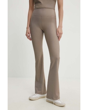 Answear Lab spodnie damskie kolor beżowy dzwony high waist