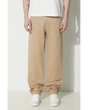 A.P.C. spodnie bawełniane Pantalon Chuck kolor beżowy proste COGEW.H08408.BAA