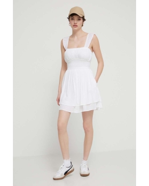 Hollister Co. sukienka kolor biały mini rozkloszowana