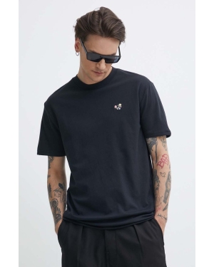 Hollister Co. t-shirt męski kolor czarny z aplikacją