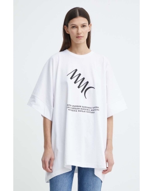 MMC STUDIO t-shirt bawełniany damski kolor biały
