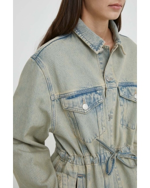 Samsoe Samsoe kurtka jeansowa SAMAGGY damska kolor niebieski przejściowa F24100045