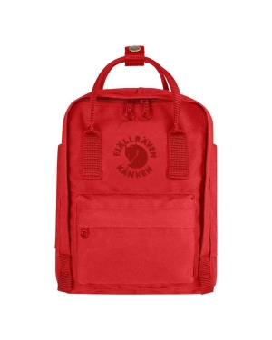 Fjallraven plecak Re-Kanken Mini kolor czerwony mały z aplikacją F23549
