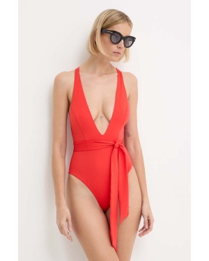 Max Mara Beachwear jednoczęściowy strój kąpielowy kolor pomarańczowy miękka miseczka 2416831179600