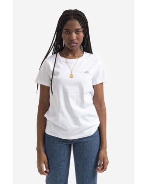 A.P.C. t-shirt bawełniany Item F kolor biały COEOP.F26012-WHITE