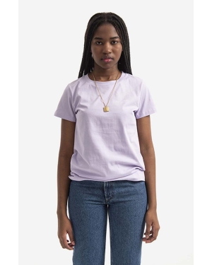 A.P.C. t-shirt bawełniany Item F kolor fioletowy COEOP.F26012-WHITE