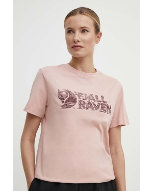 Fjallraven t-shirt Lush Logo T-shirt damski kolor różowy F14600165