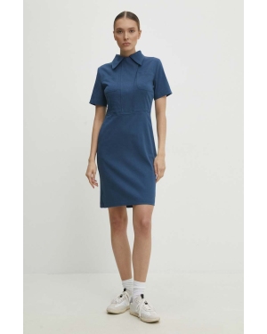 Answear Lab sukienka kolor niebieski mini dopasowana