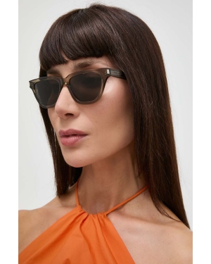 Saint Laurent okulary przeciwsłoneczne damskie kolor szary