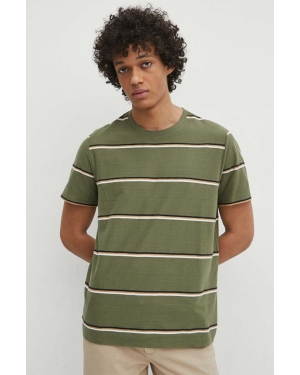 Medicine t-shirt bawełniany męski kolor zielony wzorzysty