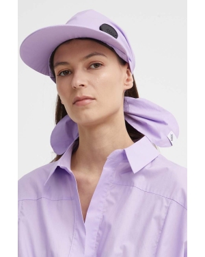 MMC STUDIO czapka z daszkiem bawełniana kolor fioletowy gładka FELIA.HAT