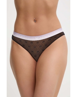 Emporio Armani Underwear figi kolor czarny z koronki 162525 4R205