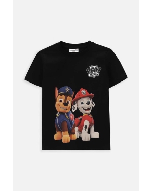 Coccodrillo t-shirt dziecięcy kolor czarny z nadrukiem