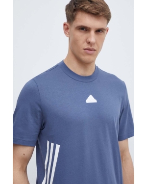 adidas t-shirt bawełniany męski kolor niebieski z nadrukiem IX5199