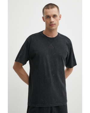 adidas t-shirt bawełniany męski kolor czarny wzorzysty IN3166
