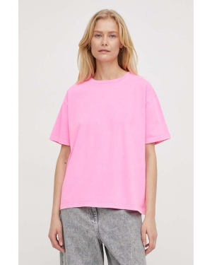 American Vintage t-shirt bawełniany damski kolor różowy