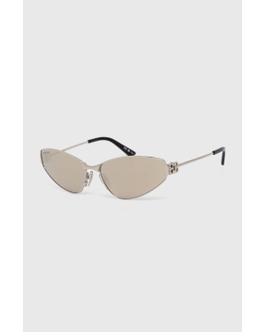Balenciaga okulary przeciwsłoneczne damskie kolor srebrny BB0335S