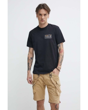 Billabong t-shirt bawełniany Adventure Division męski kolor czarny z nadrukiem ABYZT02299