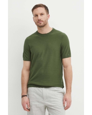 BOSS t-shirt męski kolor zielony gładki 50511762
