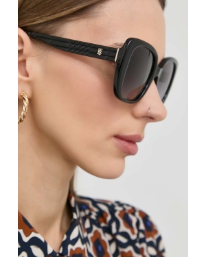 Burberry okulary przeciwsłoneczne HELENA damskie kolor czarny 0BE4371