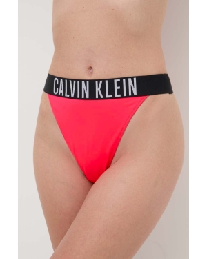 Calvin Klein stringi kąpielowe kolor różowy KW0KW02665
