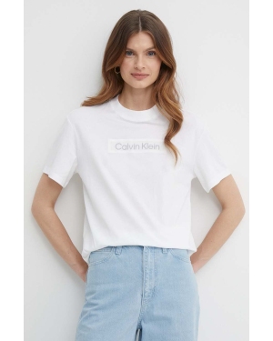Calvin Klein t-shirt bawełniany damski kolor biały K20K206638
