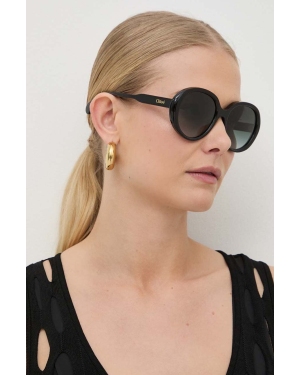 Chloé okulary przeciwsłoneczne damskie kolor czarny CH0221S