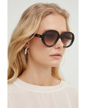 Chloé okulary przeciwsłoneczne damskie kolor brązowy CH0221S