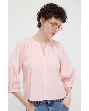 Desigual koszula bawełniana GISELLE damska kolor różowy regular 24SWBW12