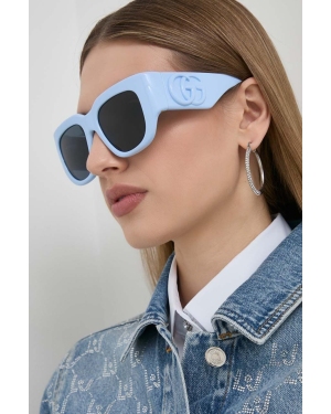 Gucci okulary przeciwsłoneczne damskie kolor niebieski