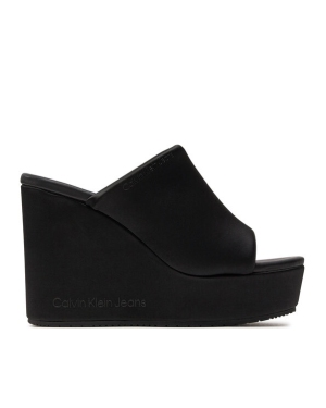 Calvin Klein Jeans Klapki Wedge Sandal Sat Nyl Dc YW0YW01359 Czarny