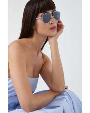 Guess okulary przeciwsłoneczne damskie kolor srebrny