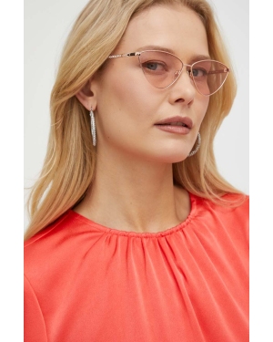 Guess okulary przeciwsłoneczne damskie kolor różowy