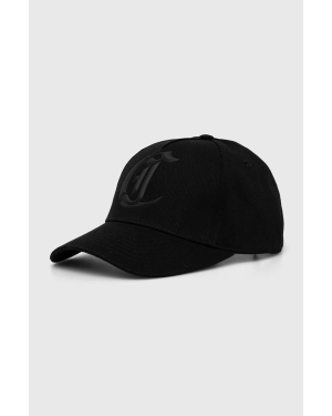 Just Cavalli czapka z daszkiem bawełniana kolor czarny z aplikacją 76RAZK70 ZG242