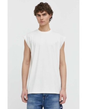 Karl Kani t-shirt bawełniany męski kolor beżowy