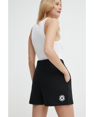 Karl Lagerfeld szorty x Darcel Disappoints damskie kolor czarny z nadrukiem high waist
