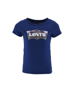 Levi's t-shirt bawełniany dziecięcy kolor granatowy
