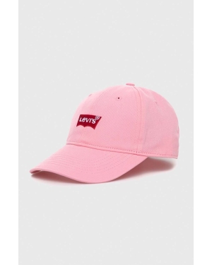 Levi's czapka dziecięca kolor różowy z aplikacją