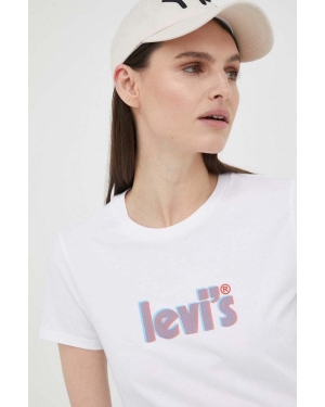 Levi's t-shirt bawełniany kolor biały