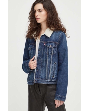 Levi's kurtka jeansowa damska kolor granatowy przejściowa