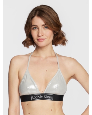 Calvin Klein Swimwear Góra od bikini KW0KW01943 Srebrny