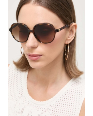 Michael Kors okulary przeciwsłoneczne BALI damskie kolor brązowy 0MK2186U