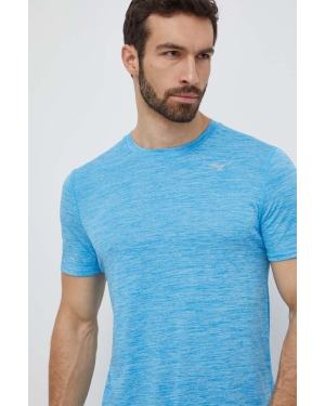 Mizuno t-shirt do biegania Impulse kolor niebieski J2GAA519